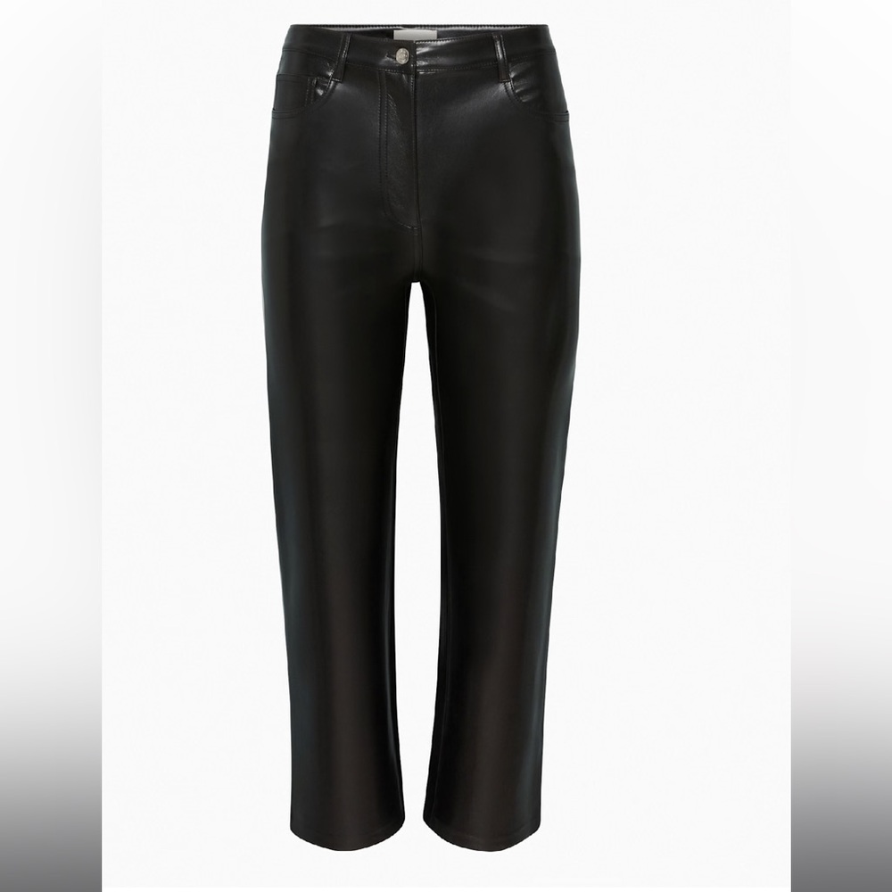 Aritzia Wilfred Cropped Leather Pants